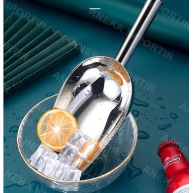 

Terlaris Sekop Stainless / Sekop Esbatu / Sendok Es Batu / Serokan Tepung Biji Kopi Kacang Gula Beras Stainless Steel Tanah