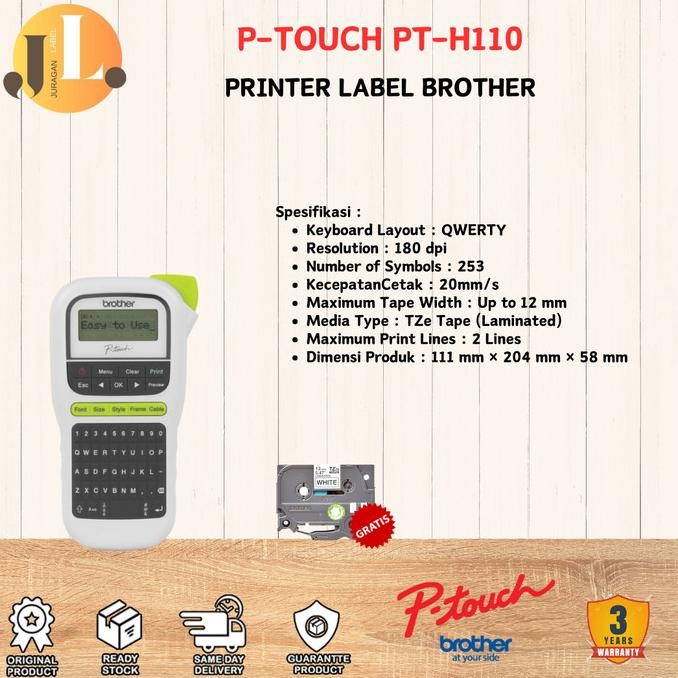 

BEBAS ONGKIR - Brother Label Printer PT-H110 | PT H110 | PTH110 | Label Maker