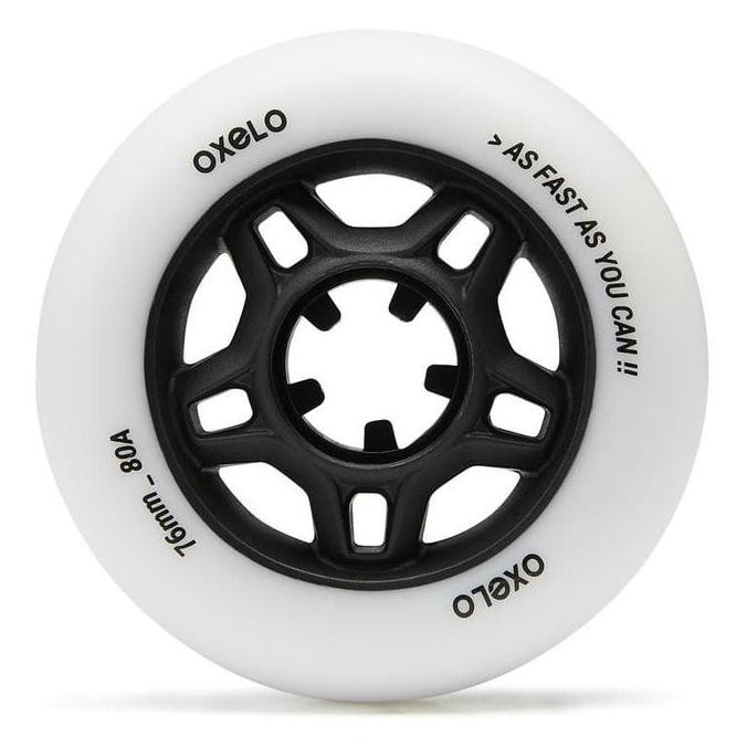 Grosir Decathlon Oxelo Roda Sepatu Roda Fit 76Mm/80A Putih - 8554545