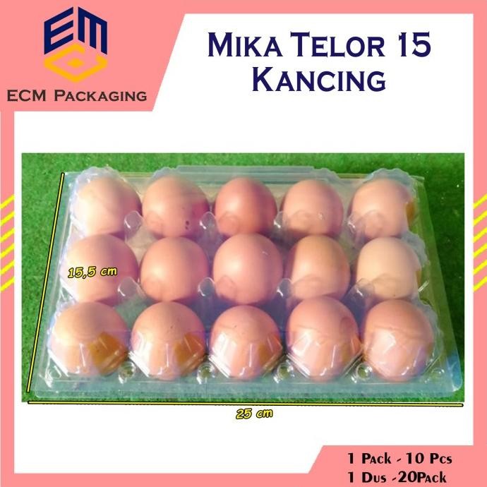 

Terlaris Mika Telur Isi 15 Kancing 10Pcs / Mika Telor 15 Non Kancing | Egg Tray 10Pcs