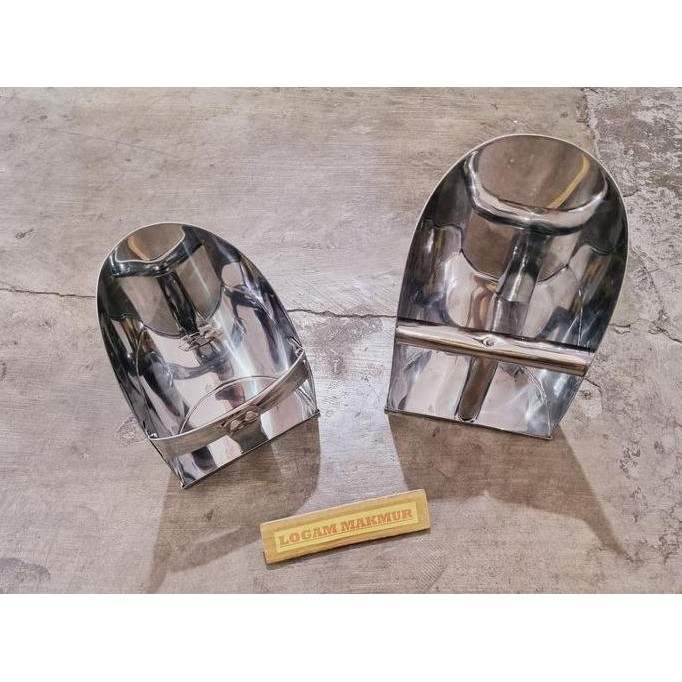 

Terlaris [Paket Combo] Serok Stainless Ukuran Besar & Jumbo - Sendok Sekop Beras Jagung Kedelai Semen Tepung