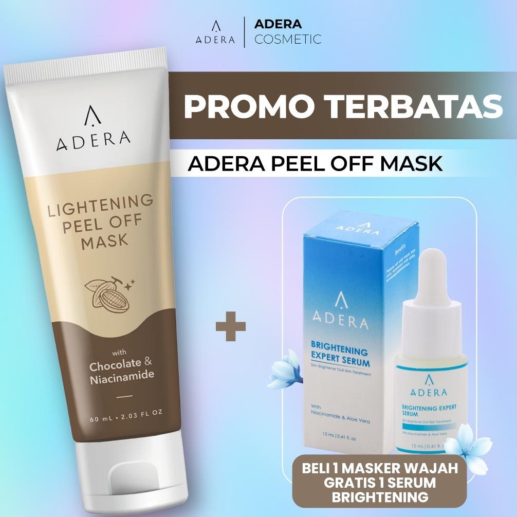 ready adera promo masker wajah peel off komedo gratis serum cerah putih halus kencang lembut bpom ha