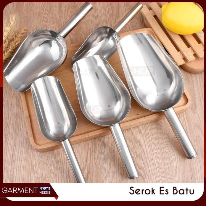 

Terlaris [Gratis] - Sekop Es Batu Serokan Biji Kopi Tepung Stainless Steel Sendok Skop Beras Gula Biji Bijian Spatula Ice Cube