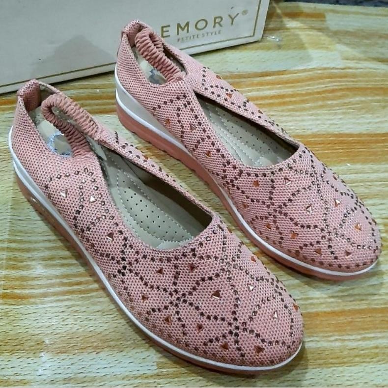 Best Sepatu Sandal Selop Karet Belakang Emory Pink