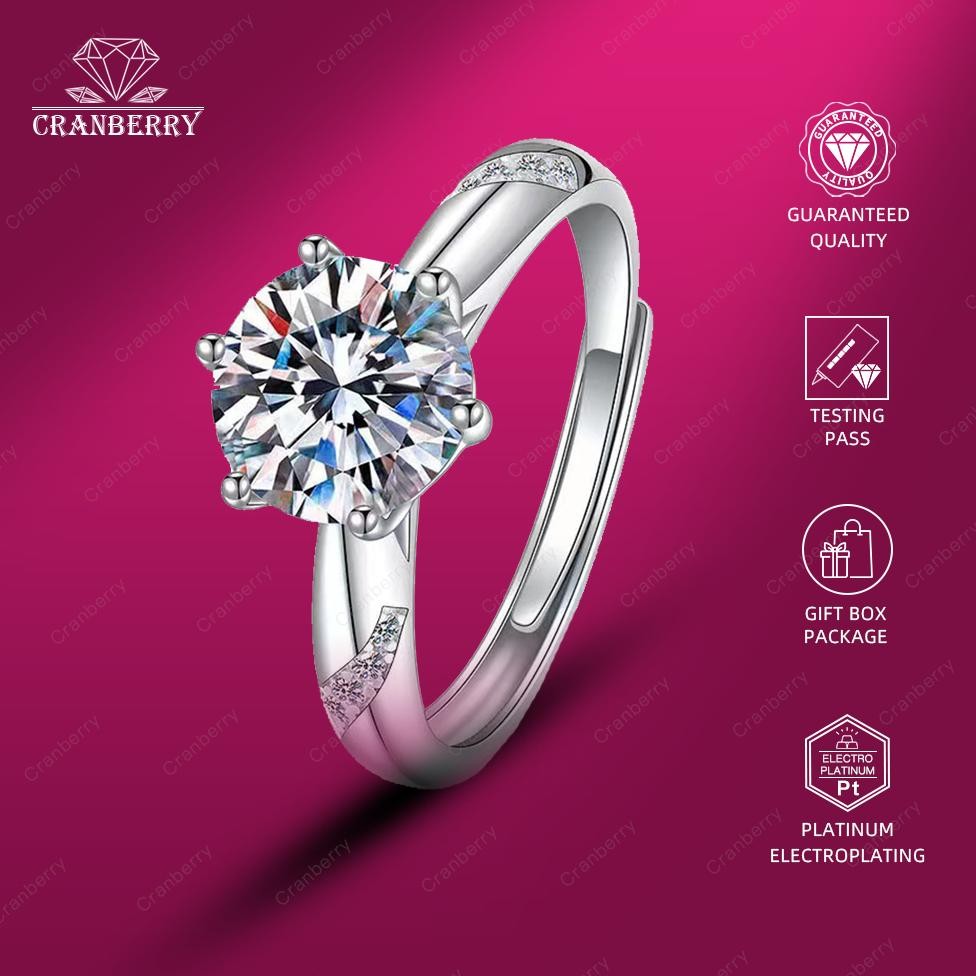 uD4 Cincin Couple Pasangan Wanita Lamaran Tunangan 1 gram Buat Pacar Cranberry jewellery official R0