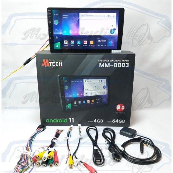 New Mtech Head Unit Android Universal Mobil MM-8803 BBE PRO 4/64 GB