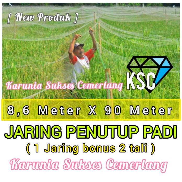

Terlaris Jaring Penutup Padi Extra Lebar / Jaring Burung 3,5 Inch/ Jaring Pipit