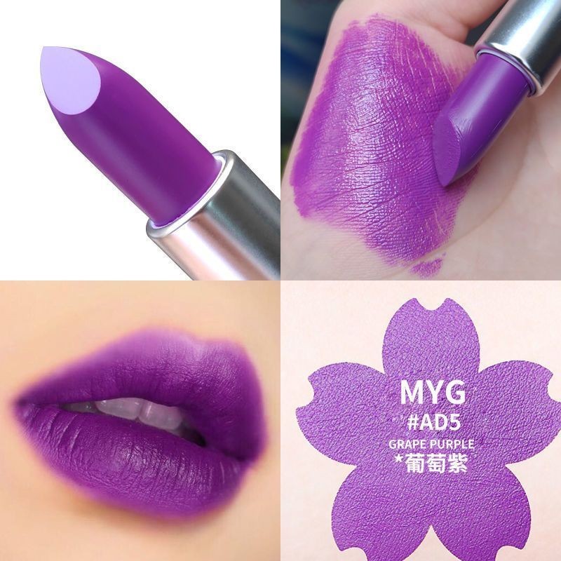 Lipstik Grape Violet Ungu Matte Violet Memikirkan Anda Warna Rose Plum Ungu Kematian Barbie Saus Mer