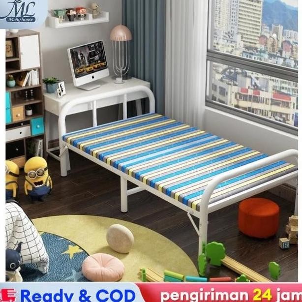 Ranjang Besi Ranjang Lipat Kasur Lipat Folding Bed Tidak Diperlukan Instalasi
