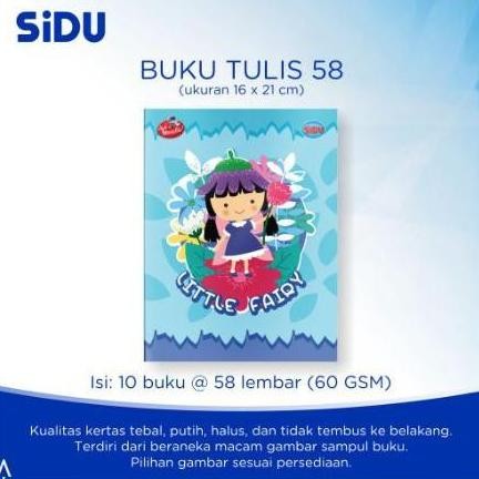 

SALE! SIDU BUKU TULIS 58 LEMBAR - PAK (10 BUKU)