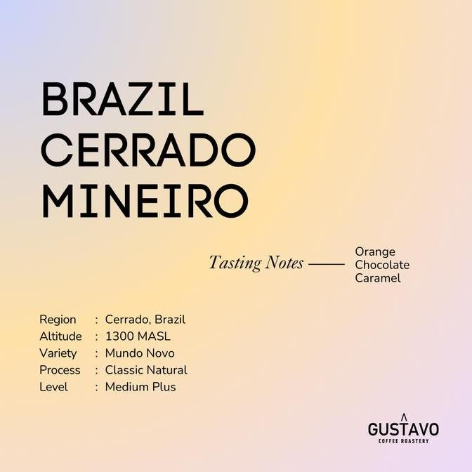 

ready stock Espresso Roast BRAZIL CERRADO (1 kg) Biji Kopi Arabika Gustavo