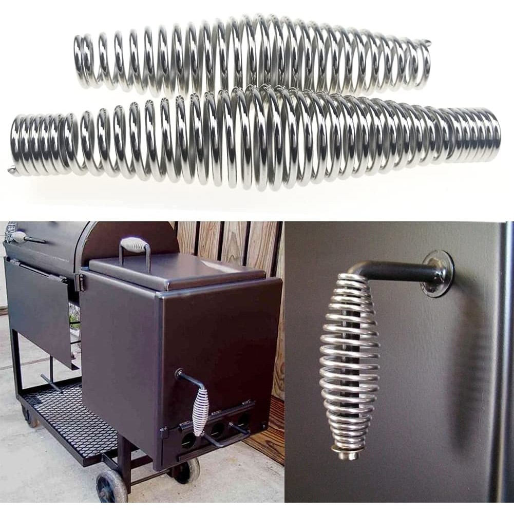 

BBQ Heavy Duty Steel Spring Handle Barbecue Elasticity Steel Roll Smoker Grill Stove Pit Aksesoris