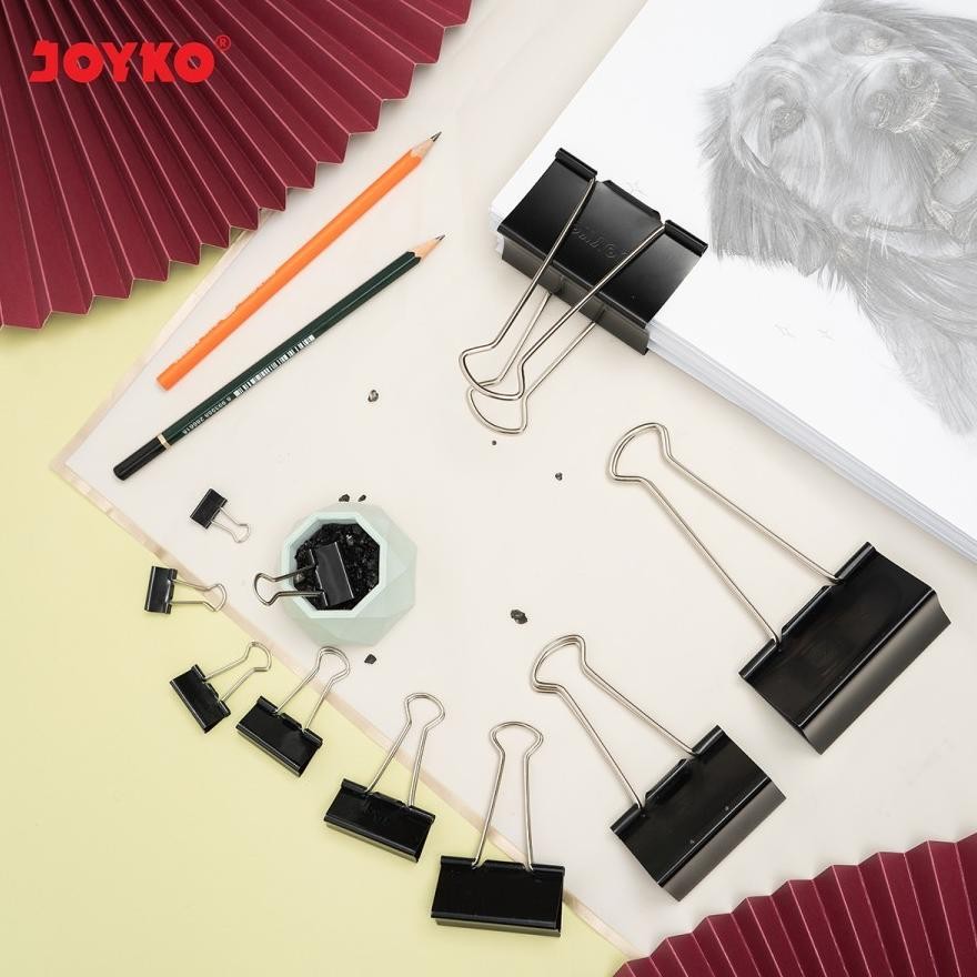 

gr-8 fh-46 Joyko Binder Clip Besar No 280-320 Hitam Original Per Kotak / Klip Binder Besar Penjepit Kertas Jumbo Joyko Hitam Per Kotak Viral Berkualitas