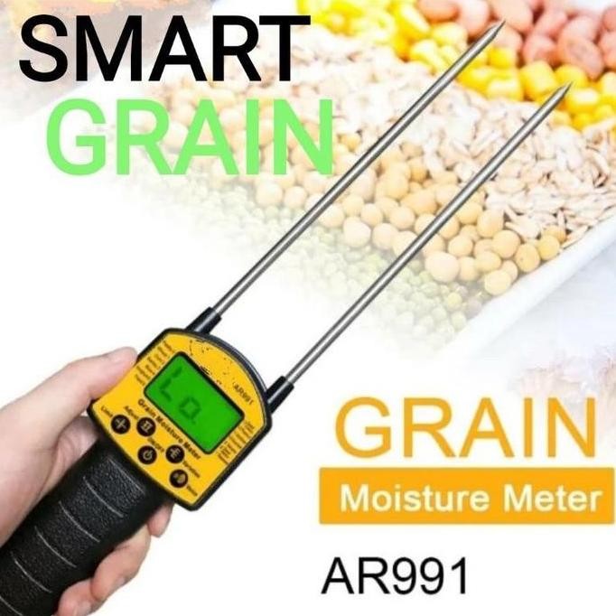 

Terlaris Smart Grain Ar991 Moisture Meter Biji Bijian Pengukur Kadar Air Digital Jagung Beras Tepung Kedelai **