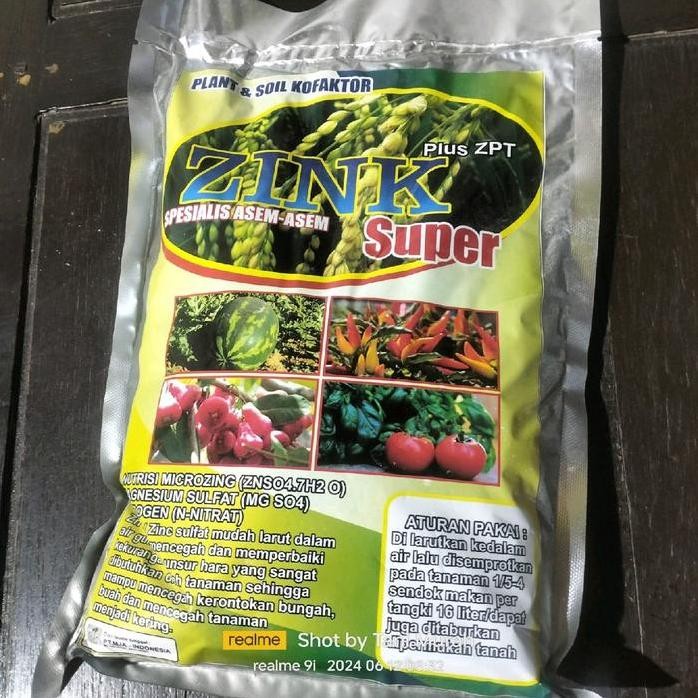 

Terlaris Pupuk Zink Sulphate Monohidrate Super 900 Gram ( Znso4 + H2O ) Obat Asem Asemen Pada Padi Dan Untuk Tanaman Lainnnya
