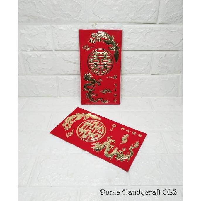 

ready !!! Angpao Sangjit Hantaran Naga Phoenix Leng Hong isi 6 pcs
