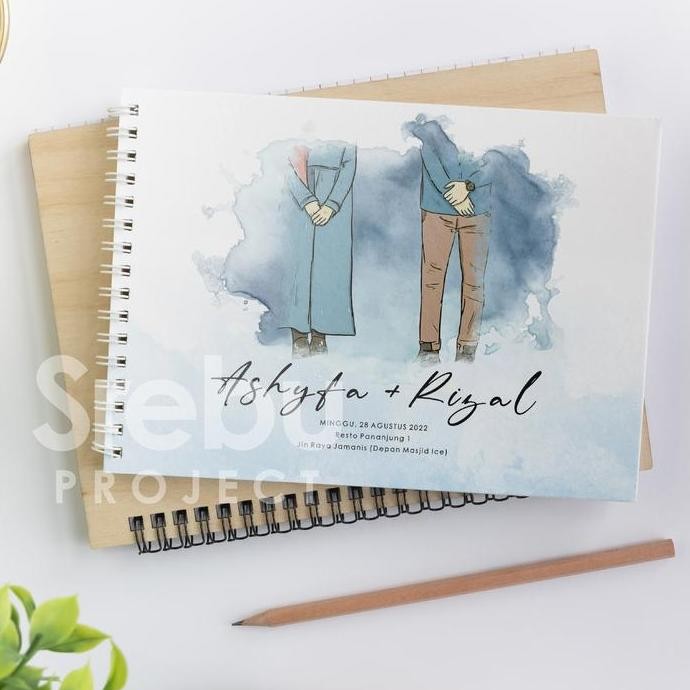 

ready !!! (SR001) Buku Tamu Pernikahan Hardcover dan Softcover murah / Guest Book Isi 310 Tamu Paper Paper Stationery