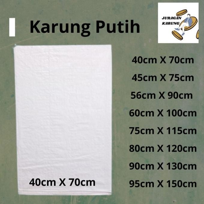 

Terlaris Karung Putih 40Cm X 70Cm Karung Beras Tepung Plastik Putih Jakarta