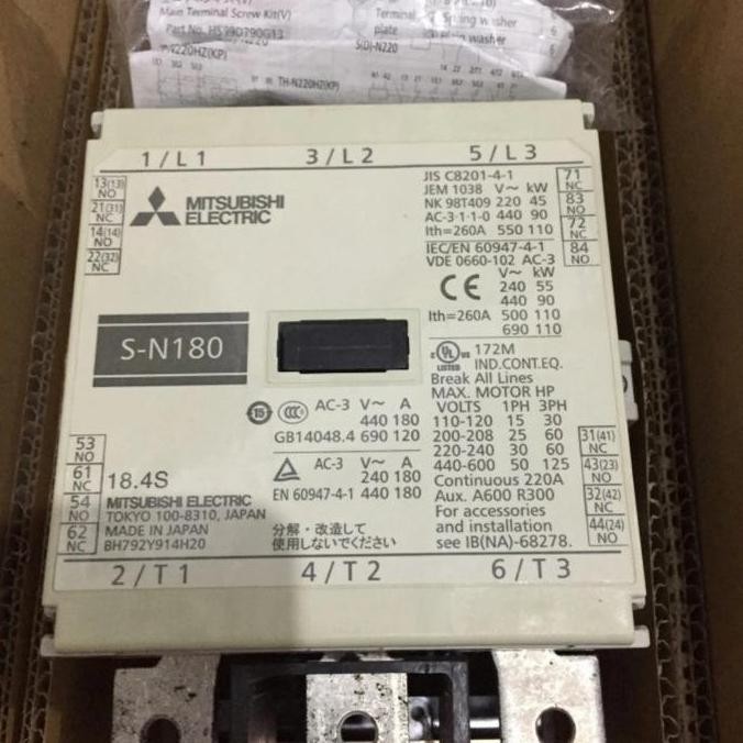 Kontaktor Mitsubishi S-N180 SN180 Original