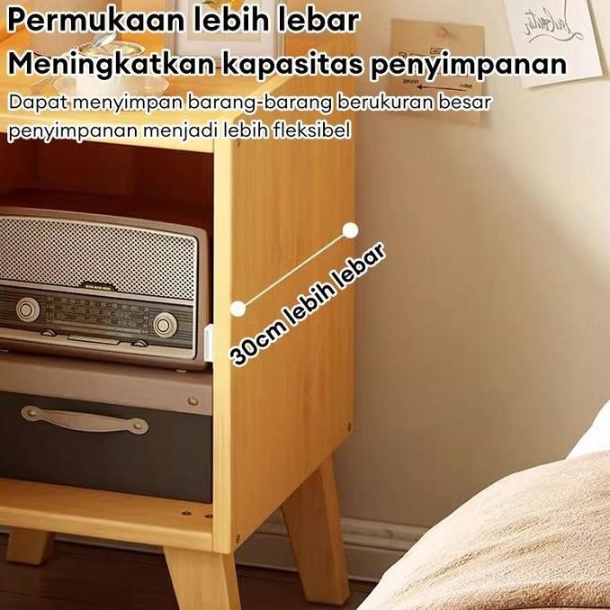 Meja Nakas Kayu Meja Kecil Meja Rotan Estetik Untuk Kamar Meja Sudut Bedside Table Minimalis Locker 