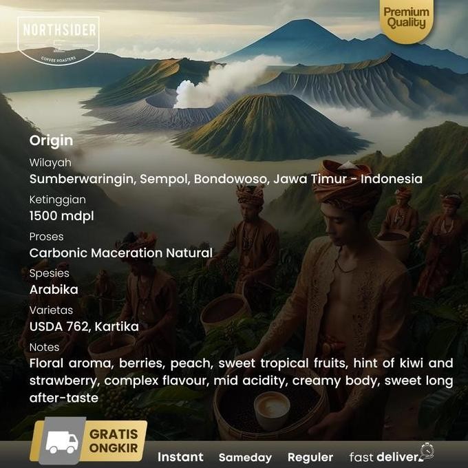 

ready stock Northsider Kopi arabika Ijen Carbonic Maceration Natural coffee