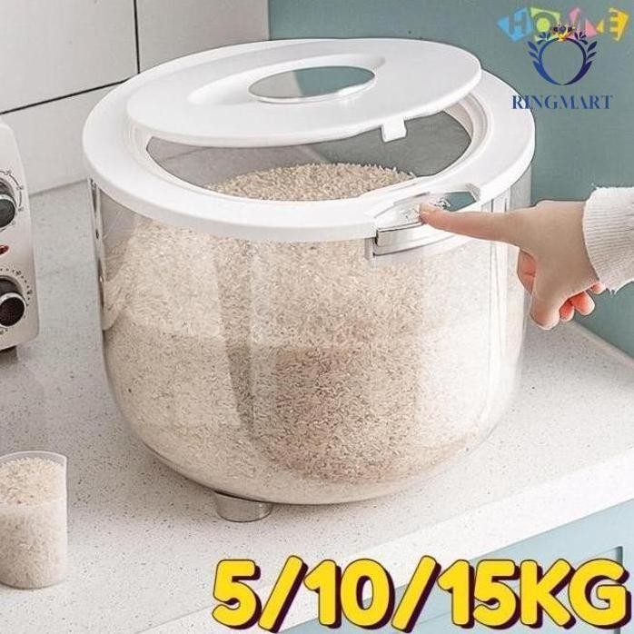 

Terlaris 5/10/15Kg Tempat Beras Kotak Penyimpanan Kacang Tepung Makanan Rice Box Storage / Rice Storage Organizer Besar Kotak Beras -Ringmart