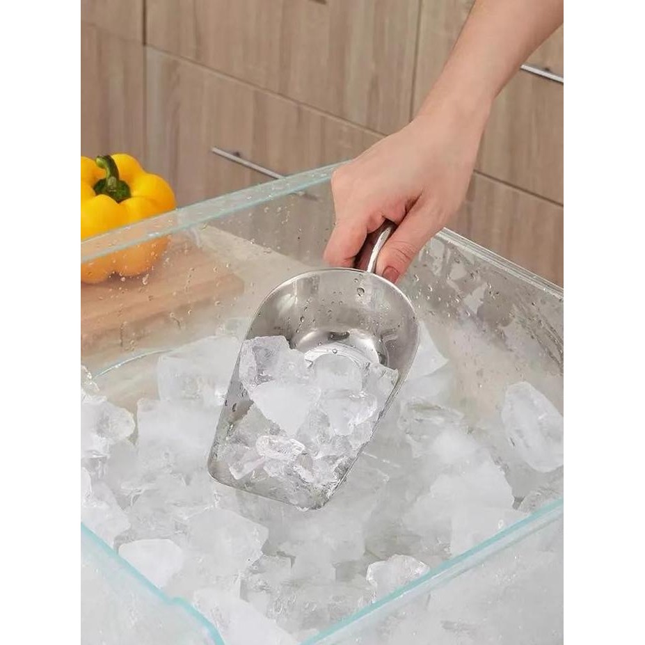 

Terlaris Jaka- Sendok Sekop Es Batu Stainless Steel Sendok Takar Beras Tepung Biji Kopi Kacang Ice Cube Spoon Flour Rice Spoon Serokan Sekop Serbaguna Plastik Kitchenware