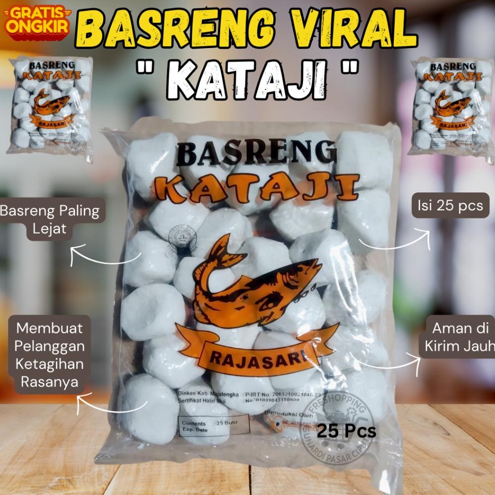 

Basreng Mentah Kataji Rajasari Mentah isi 25 pcs - Bakso goreng Kataji