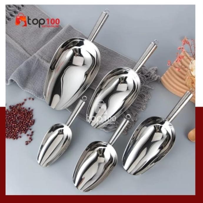 

Terlaris Terlaris Top100 - Ice Scoop Stainless Steel Sekop Es Serut Sendok Tepung Beras Sendok Kopi Ice Shovel Murah