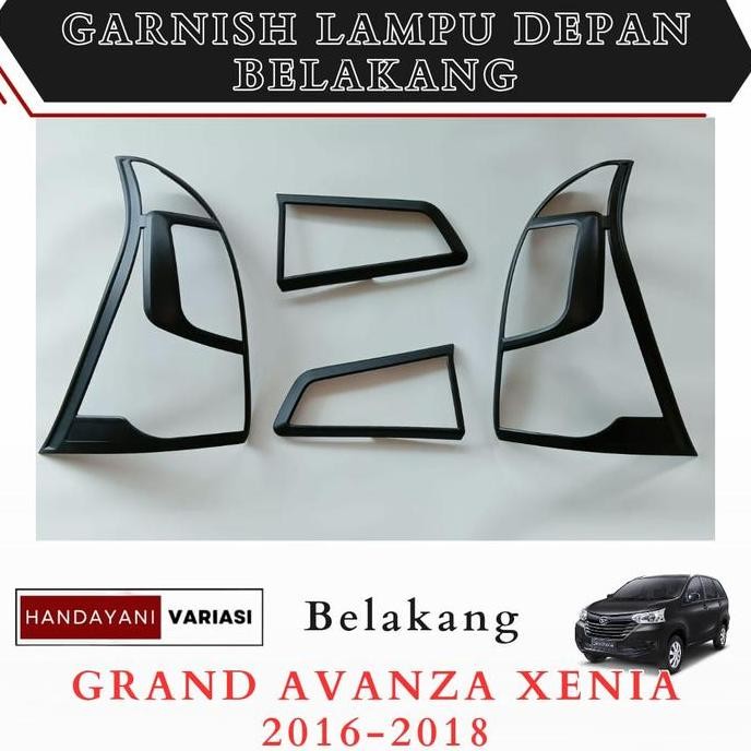 New Garnish Cover Lampu Grand Avanza Xenia Veloz 2016 2018 Hitam