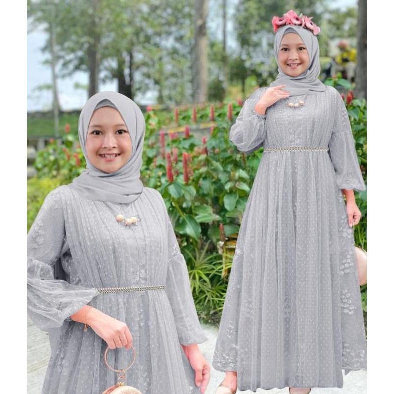Alf-Pakaian Gamis Anak Perempuan Dan Remaja Terbaru Model Tangan Balon-Maxi Zahra Kids 3-14 Tahun-Ga