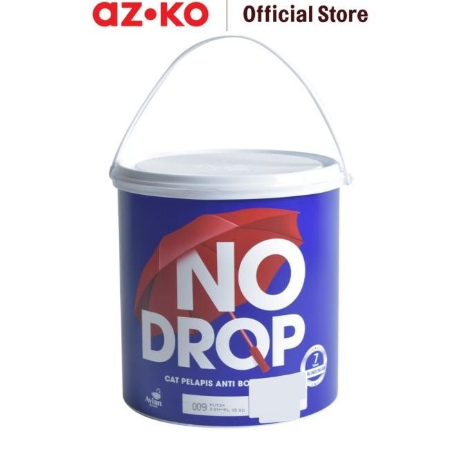 AZKO No Drop 4 kg Cat Dinding Waterproof - Putih Paint Waterproof Cat Tembok Perlengkapan Tukang