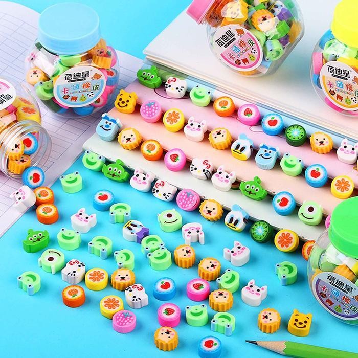 

Penghapus Mini / Penghapus Karakter / Eraser Mini / 50Pcs Stationery Penghapus Pensil