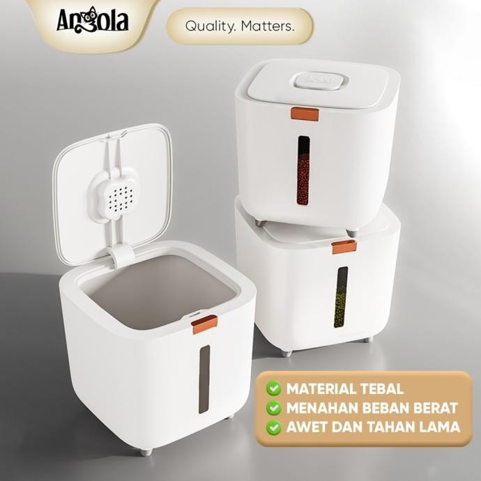 

Terlaris Angola Dispenser Beras Anti Kutu Dan Serangga 5/10/15Kg E03/E04 Tempat Penyimpanan Tepung Serbaguna