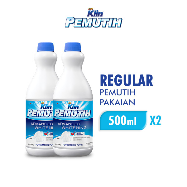 Soklin Pemutih Pakaian Botol 500 ml x2