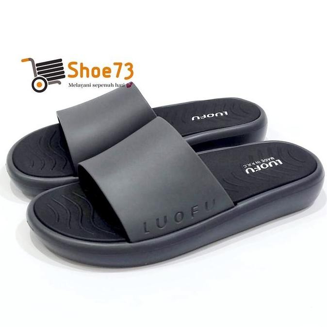 LUOFU E 7208 M - 5WP SIZE 40-44 ORIGINAL | Sanda Selop Jelly Pria | Sendal Kokop Cowok Impor L21