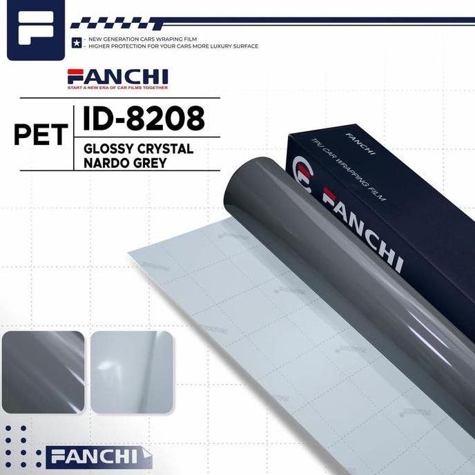

BEBAS ONGKIR - 152CM Sticker FANCHI SG-211 ID-8208 Super Glossy Crystal Nardo Grey PET 152CM permeter