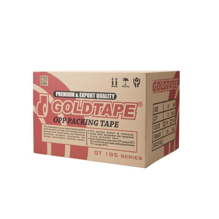 

Plakban Lakban Bening Opp Goldtape Core Merah 2 Inch 48Mm 90 Yard / Bening - Cokelat- Dus Original Dan Terpercaya