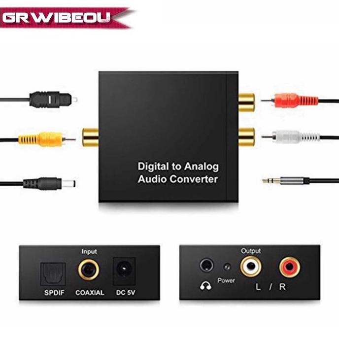Converter Audio Digital to Analog - SPDIF Toslink Coaxial to RCA jack MURAH
