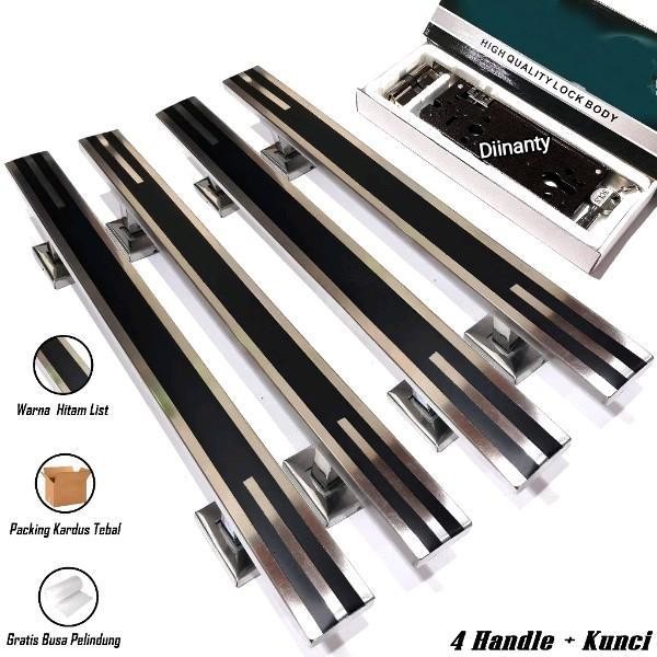 Handle Pintu Tupu Tarung Paketan 4 Gagang Pintu & Set Kunci Body Pelor Pegangan Pintu Kupu Tarung Or