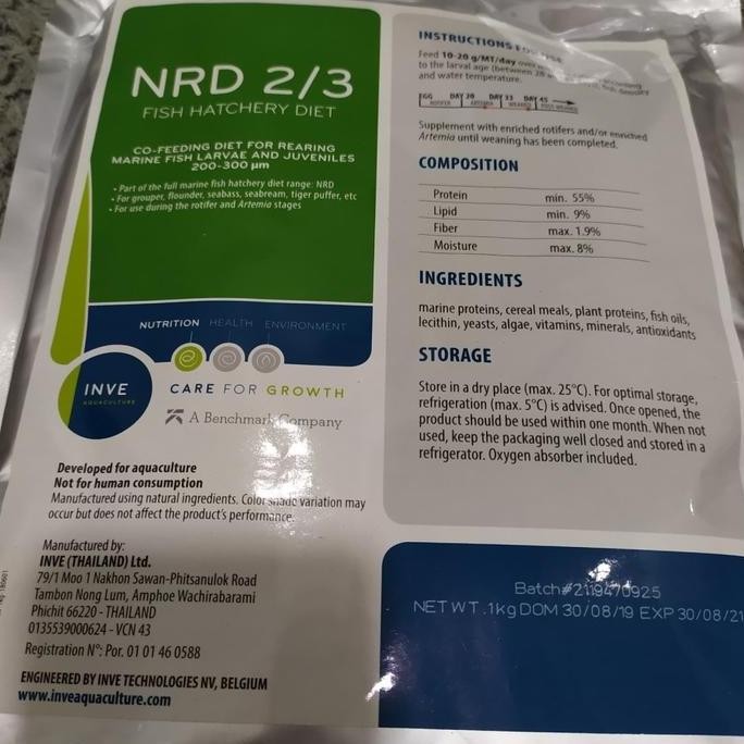 Terlaris Pelet Nrd 3/5 3Kg 300-500 Mikron Untuk Ikan Guppy / Cupang / Tropis