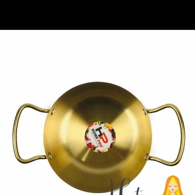 ;&;&;&;&] Panci Korea Gagang Ramen Sauce Pot Home Pro Kuning Emas Masak Air Mie