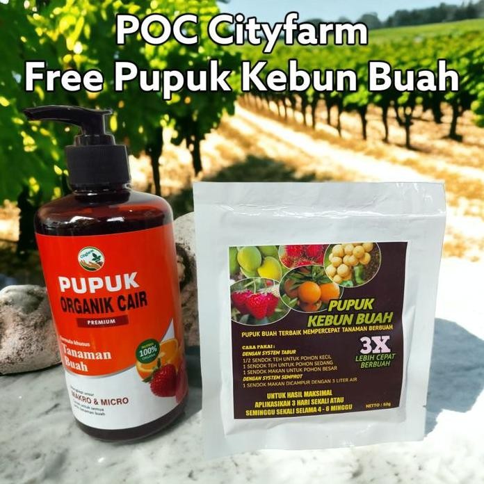 

Terlaris Pupuk Organik Cair Cityfarm 500Ml Free 1 Bungkus Pupuk Kebun Buah