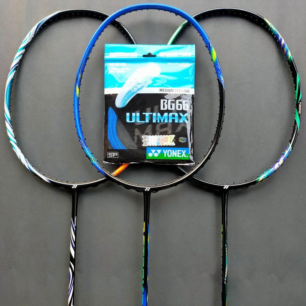Raket Badminton Yonex Import Carbon Senar BG66 Gratis Tas Dan Grip Raket Bulutangkis Yonex Carbonex 
