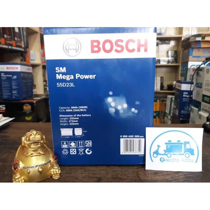 New Aki mobil Toyota Kijang Innova Bensin 55D23L Bosch aki kering