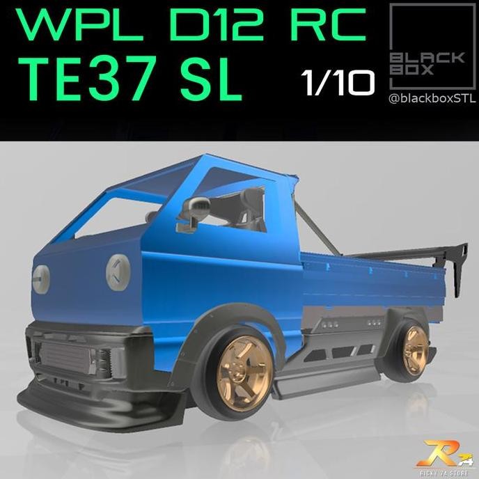 Miliki Wpl D12 Velg Te37 Sl - Velg Dan Ban 1 Set Rc Drift 3D Print Wpl D12
