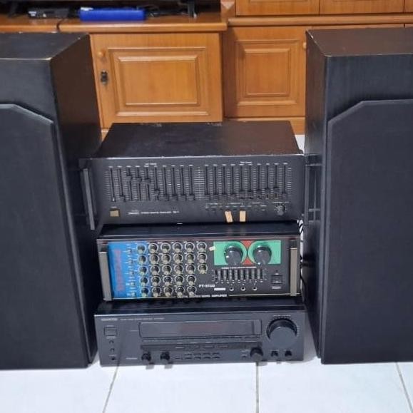 Kualitas terbaik] Speaker + Amplifier Audio Stereo Bekas Tahun 2010