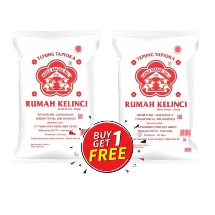 

Terlaris Tepung Tapioca Kanji Rumah Kelinci 500 Gram Buy 1 Get 1