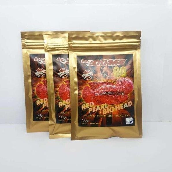 Terlaris 9.9 Dome Louhan 50Gr Pakan Pelet 99 Ikan Lohan Original Thailand 9 9