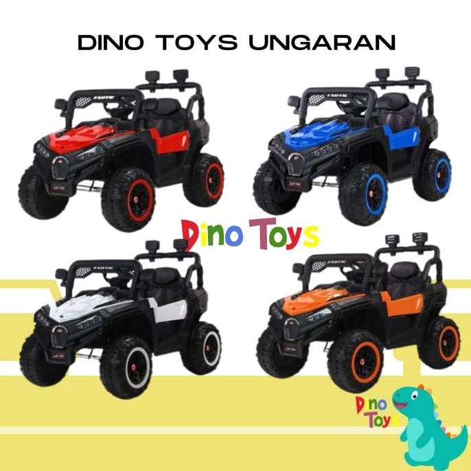 Spesial Mobil Aki Jeep Exotic 7704 12V Dino Toys Ungaran
